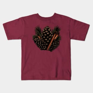 Pinecones and Cinnamon Sticks Kids T-Shirt